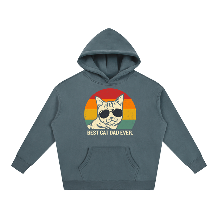 dad lover Best Cat Dad Ever Retro Sunset Hoodie