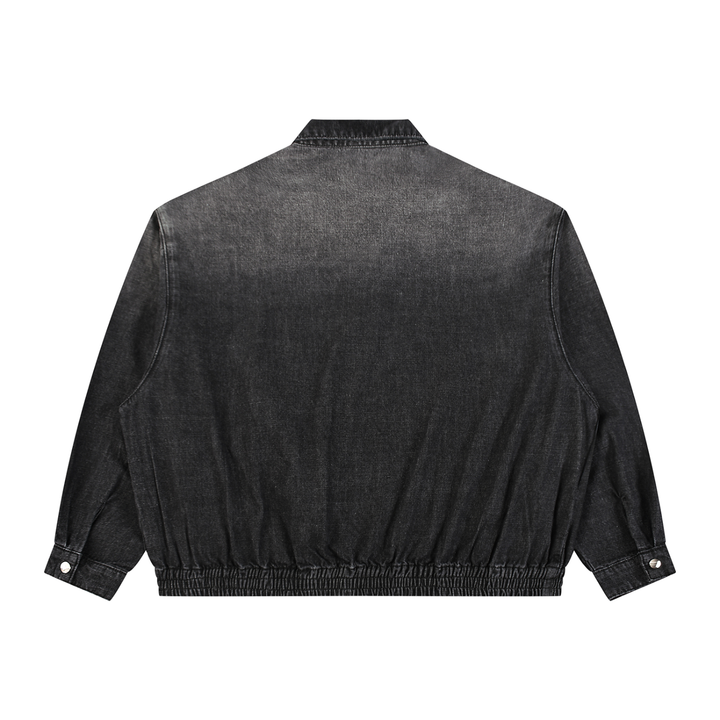 WOMEN COAT AND JACKET  Vintage Wash Full-Zip Denim Jacket