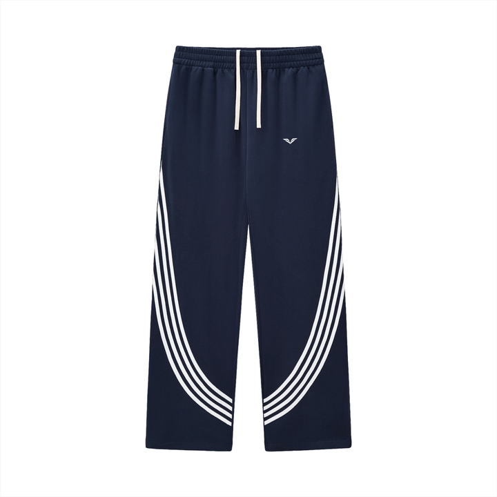 Curved Stripe Straight Sweatpants