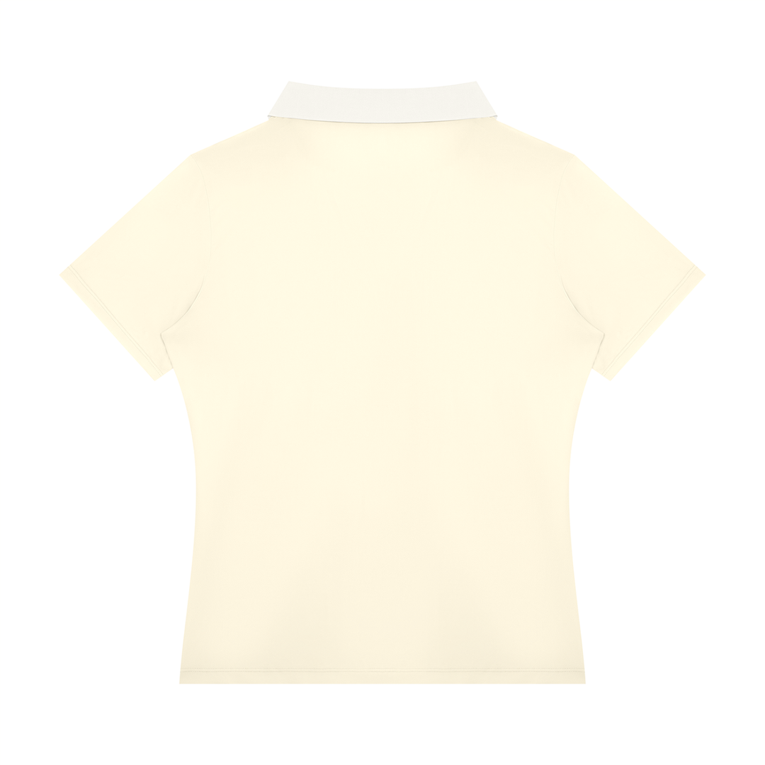 Women’s gym wear Color Block Polo Shirt