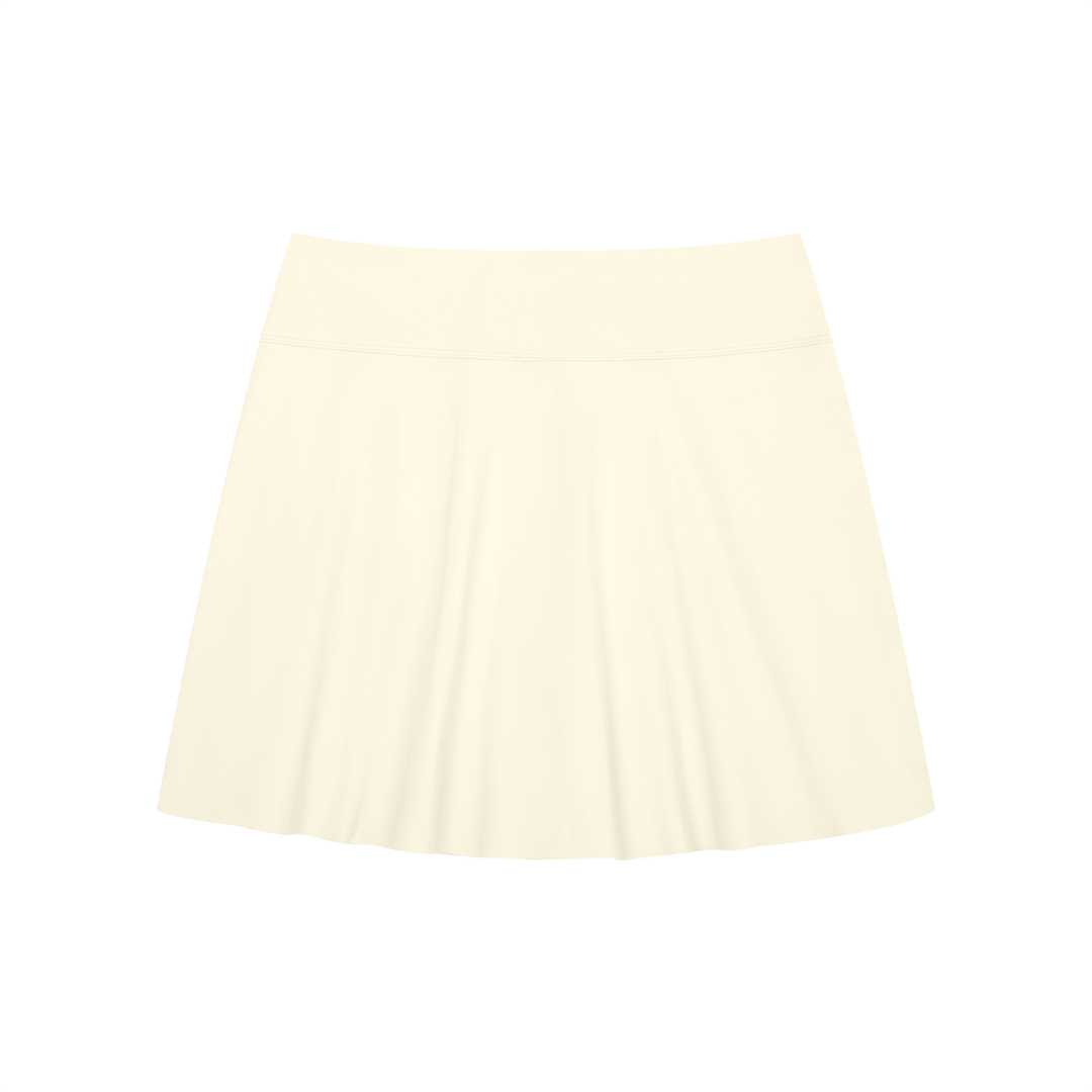 Women SKIRT A-Line Contrast Panel Slit Skirt