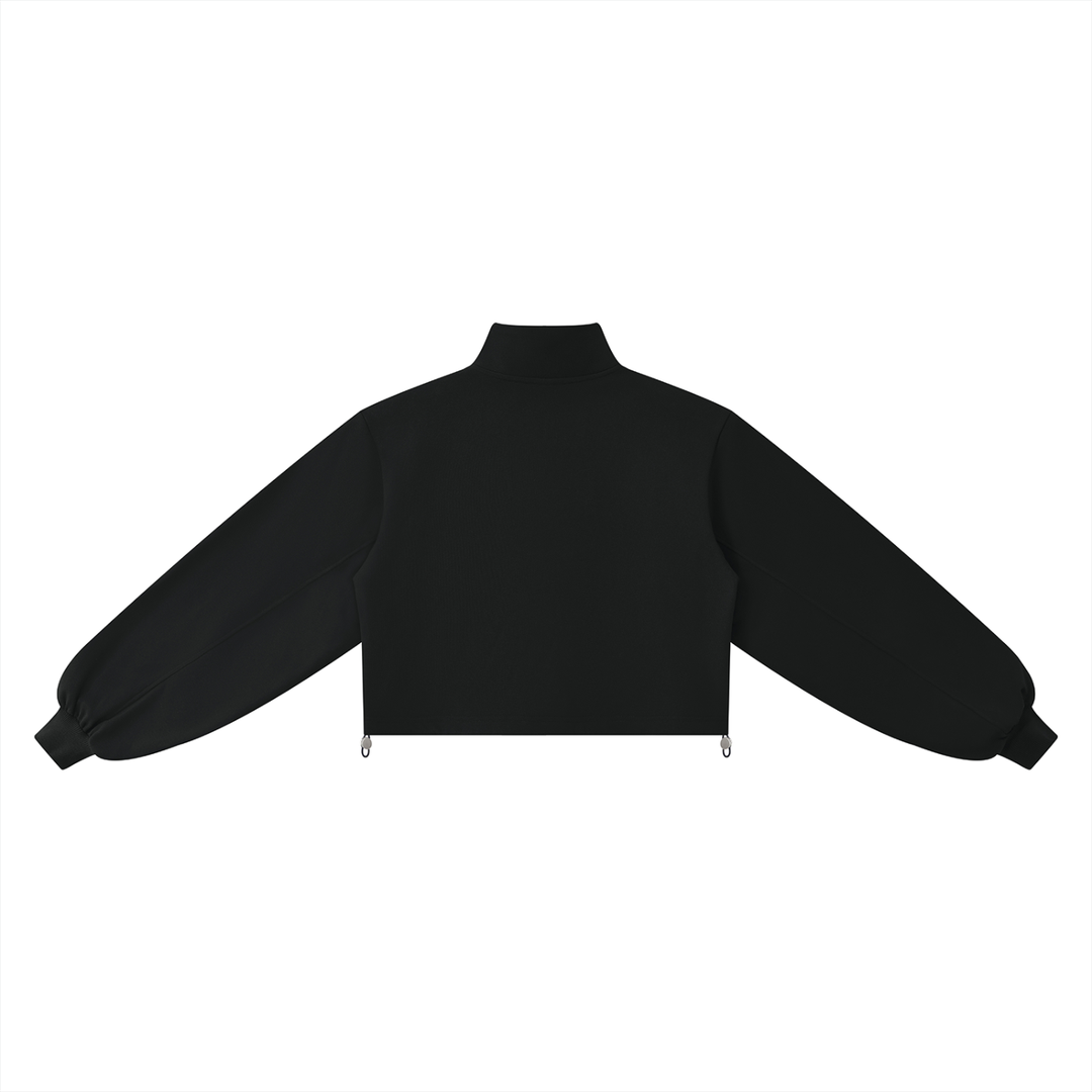 Women HODDIES Mock-Neck Quarter-Zip Sweatshirt