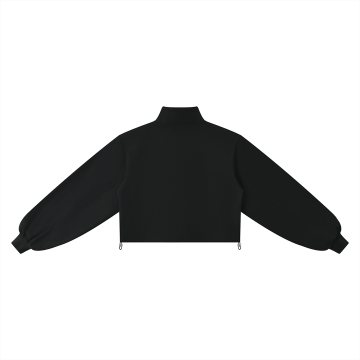 Women HODDIES Mock-Neck Quarter-Zip Sweatshirt