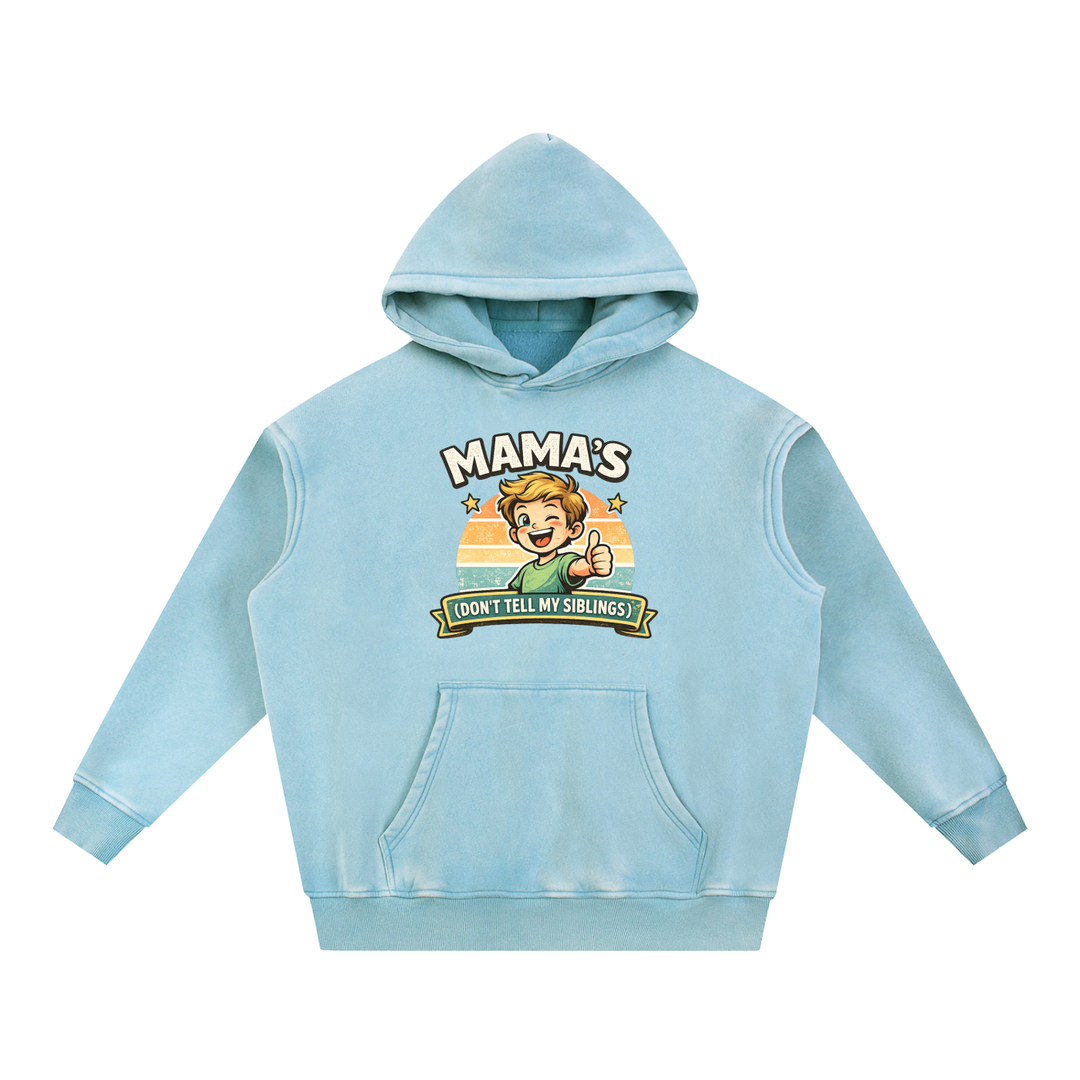 mom lover Snow Wash Fleece Oversize Hoodie