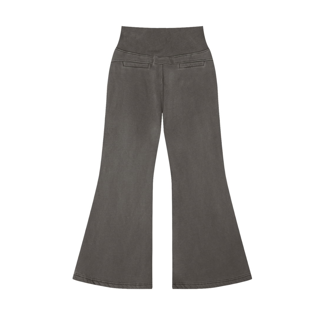 WOMEN PENT Vintage Washed Flared Fleece Pants