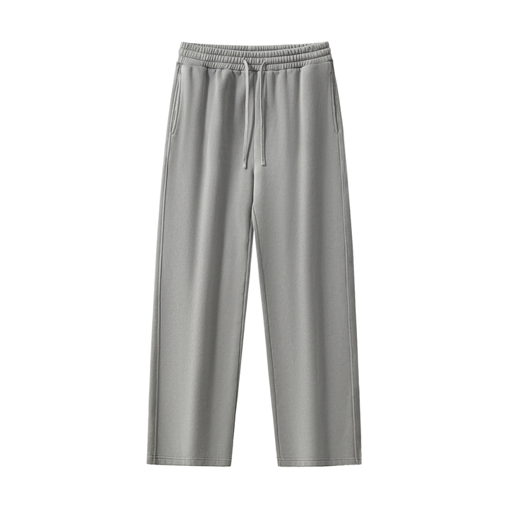 WOMEN PENT Frayed Enzyme Washed Fleece Sweatpants