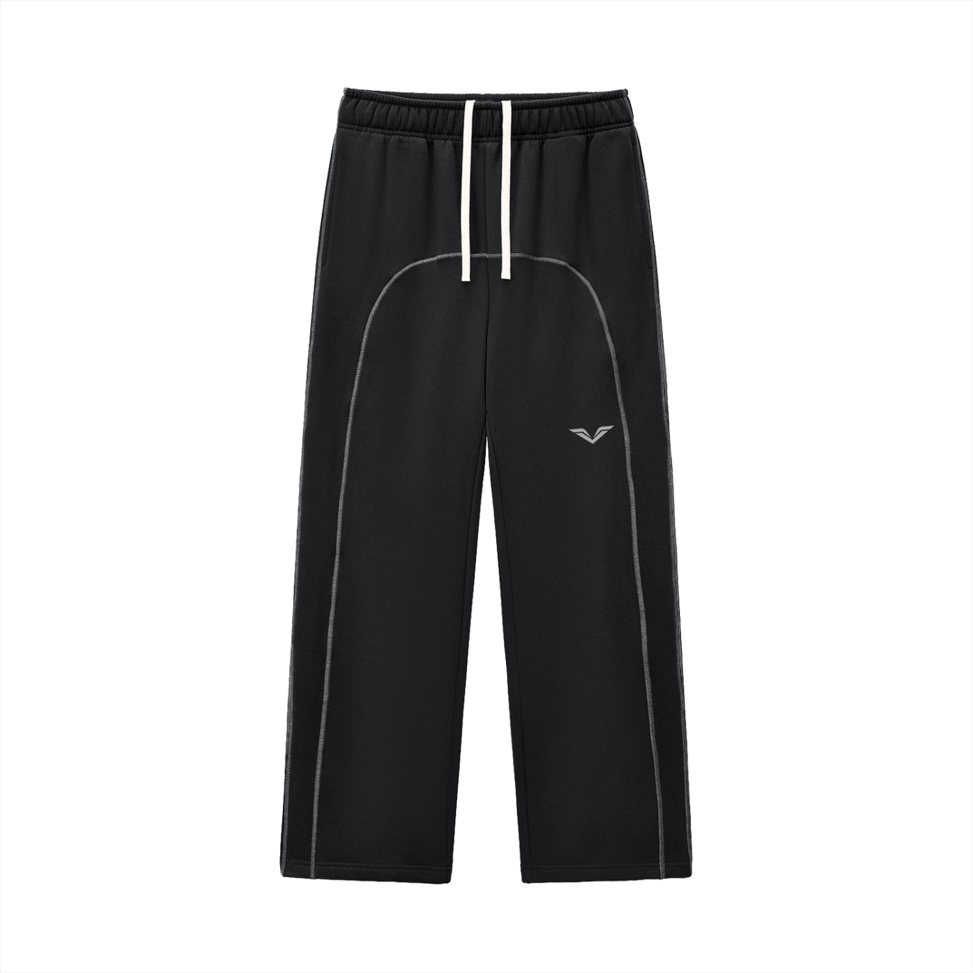 Wing Logo Contrast Stitch Fleece Sweatpants
