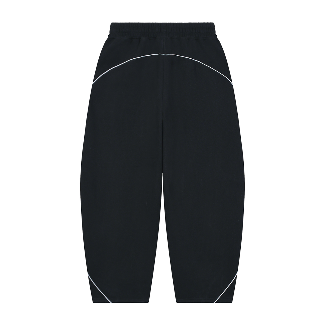 women pent  Piping Fleece Barrel Leg Sweatpants