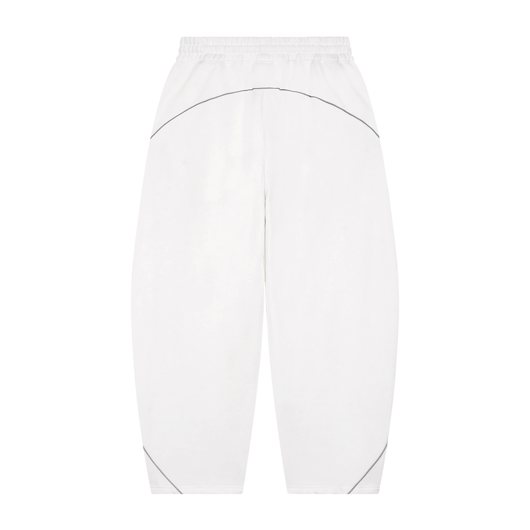women pent  Piping Fleece Barrel Leg Sweatpants