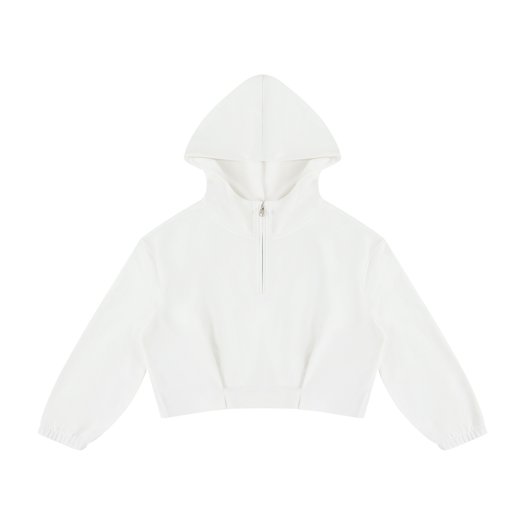 Women HODDIES  Boxy Quarter-Zip Hoodie