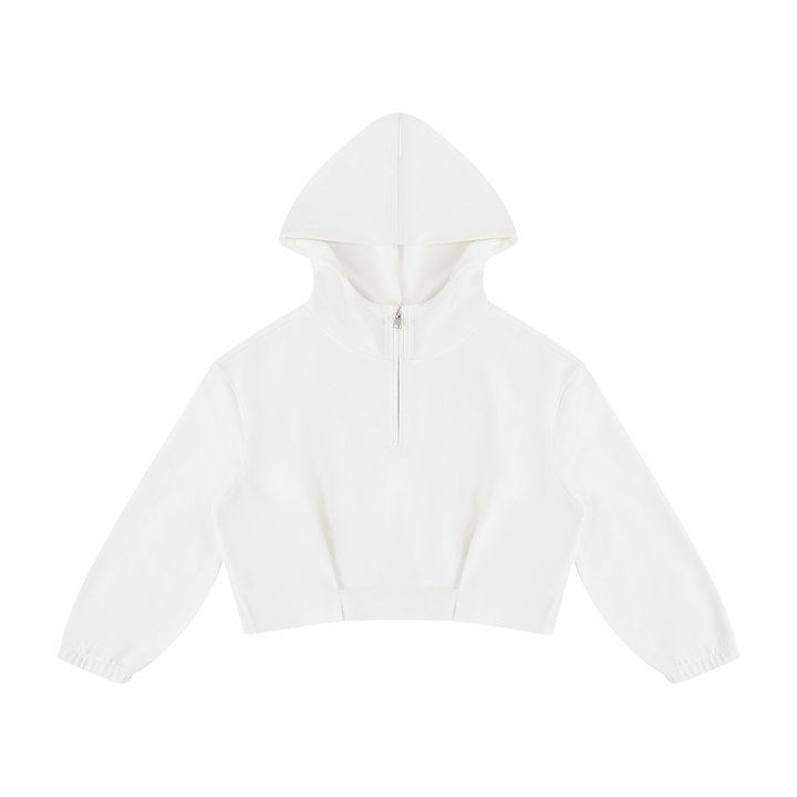 Women HODDIES  Boxy Quarter-Zip Hoodie
