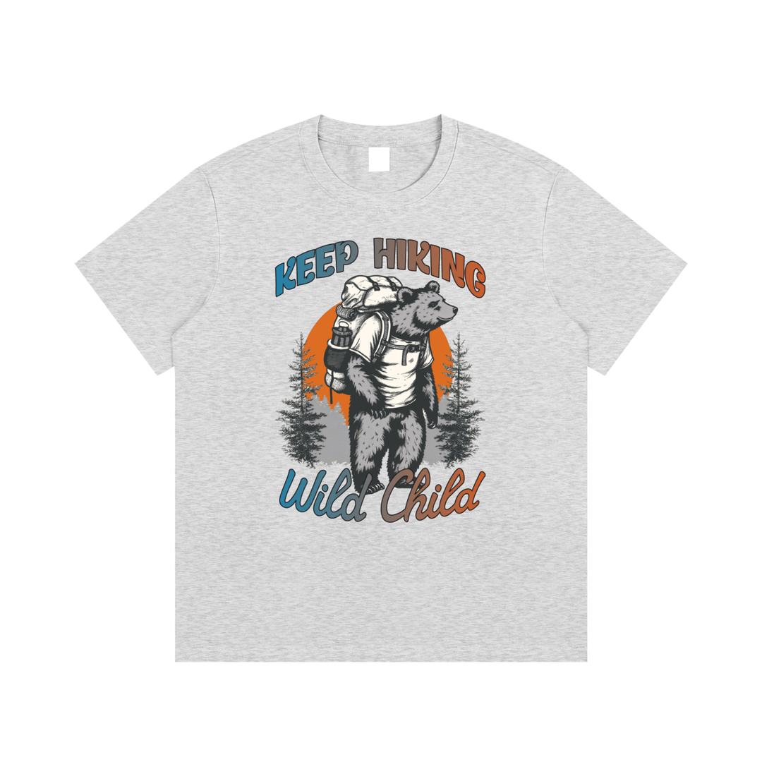 hiking lover Keep Hiking Wild Child Backpacking Bear Tee