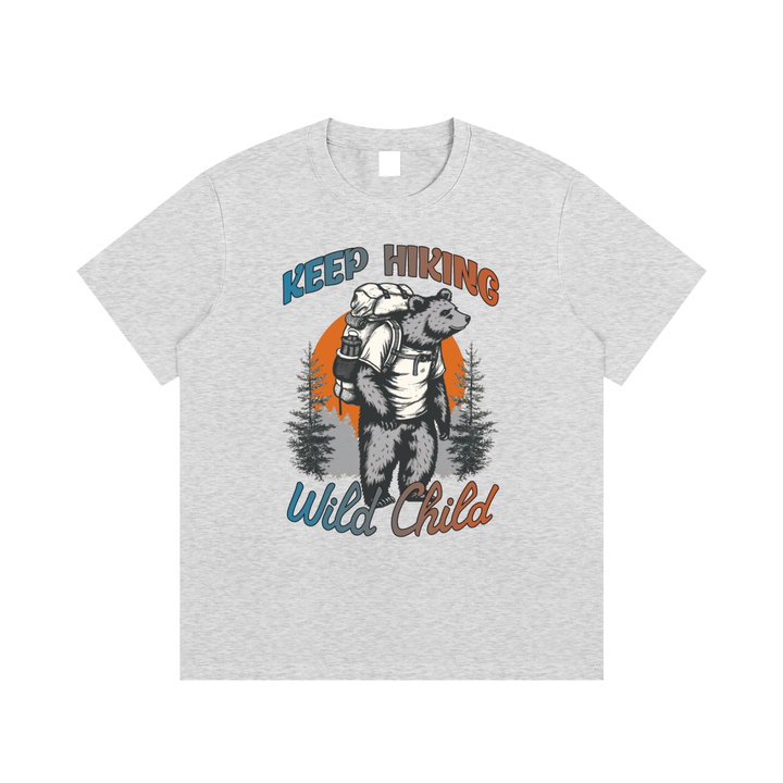 hiking lover Keep Hiking Wild Child Backpacking Bear Tee