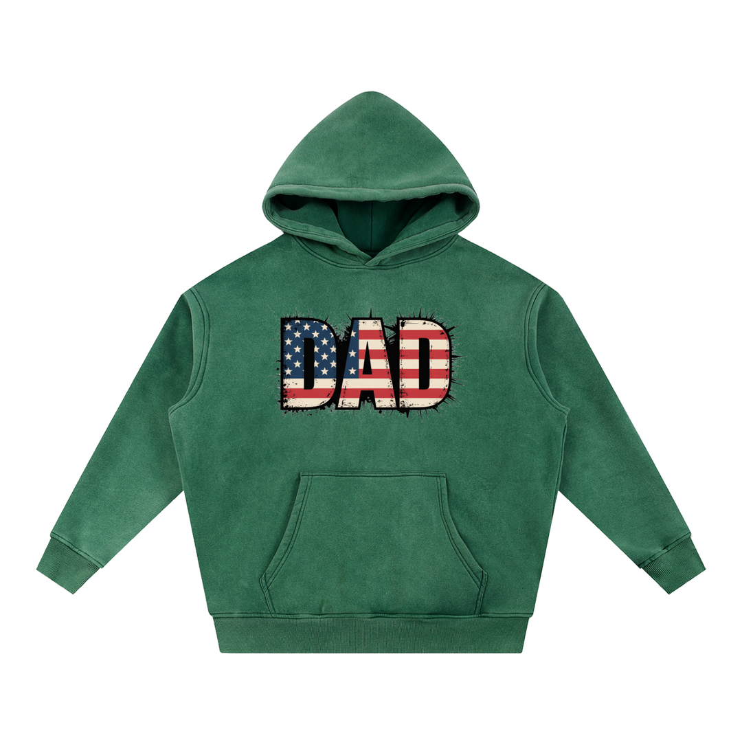 DAD LOVER UNISEX Snow Wash Fleece Oversize Hoodie
