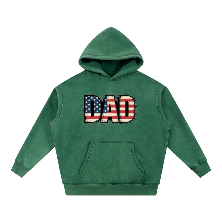 DAD LOVER UNISEX Snow Wash Fleece Oversize Hoodie