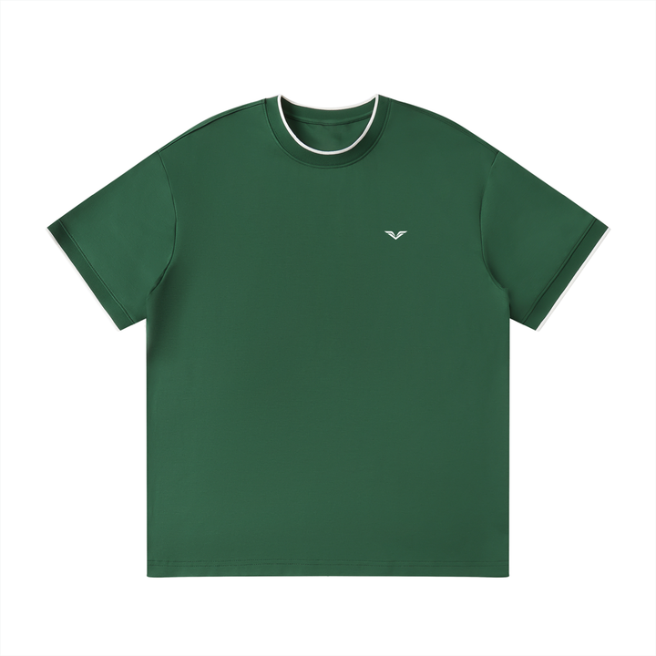 MEN T SHIRT Wing Logo Contrast Tape Crewneck Tee