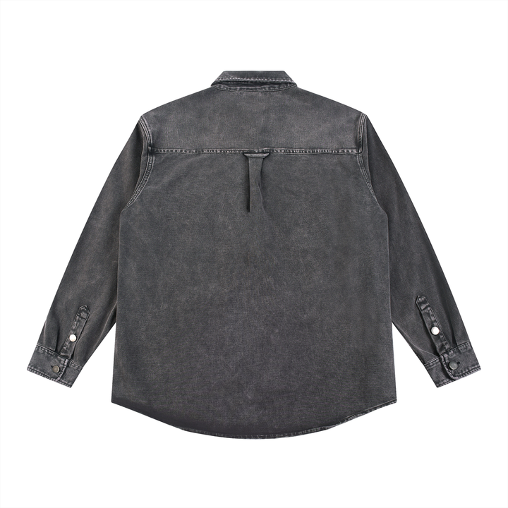 WOMEN COAT AND JACKET Denim Vintage Washed Heavyweight Jacket