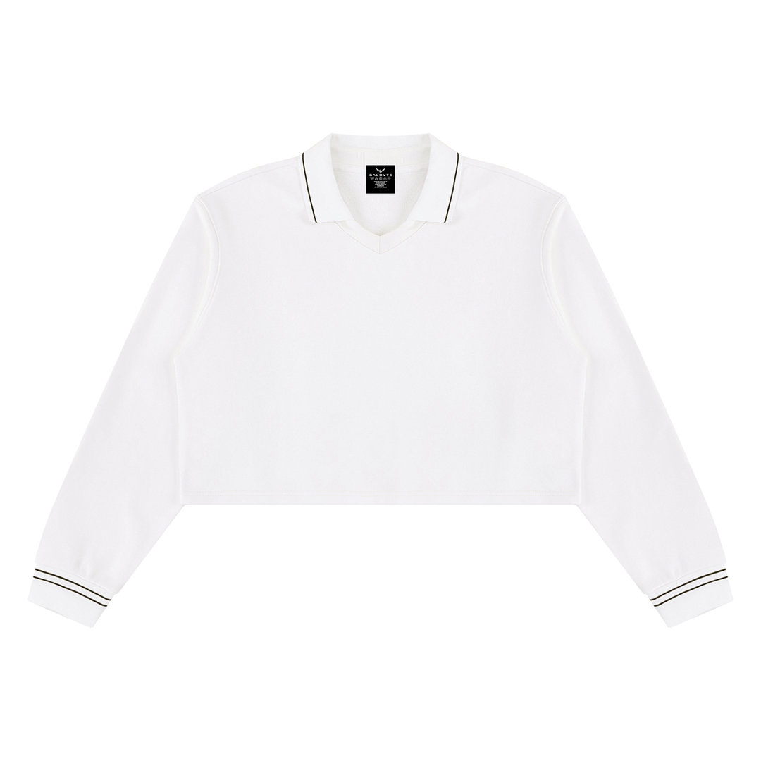 Women’s  hoddies Crop Collared Sweatshirt