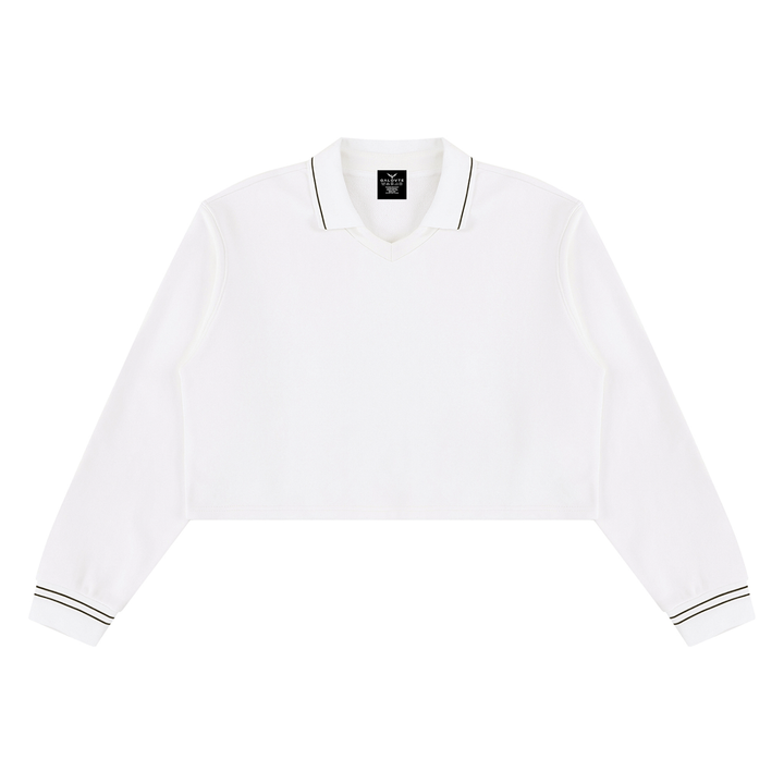Women’s  hoddies Crop Collared Sweatshirt