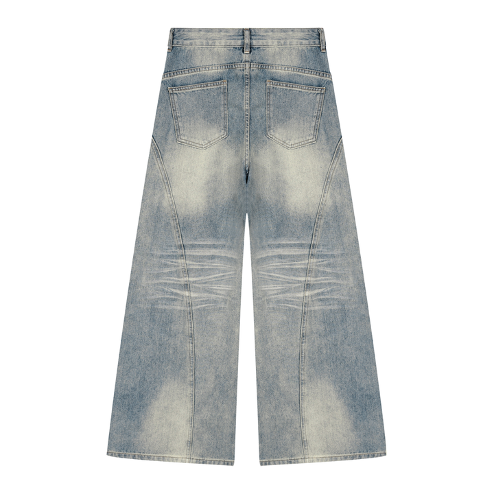 women pent Vintage Wash Wide Leg Denim Jeans