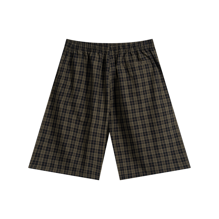 WOMEN PENT Plaid Wide Leg Shorts