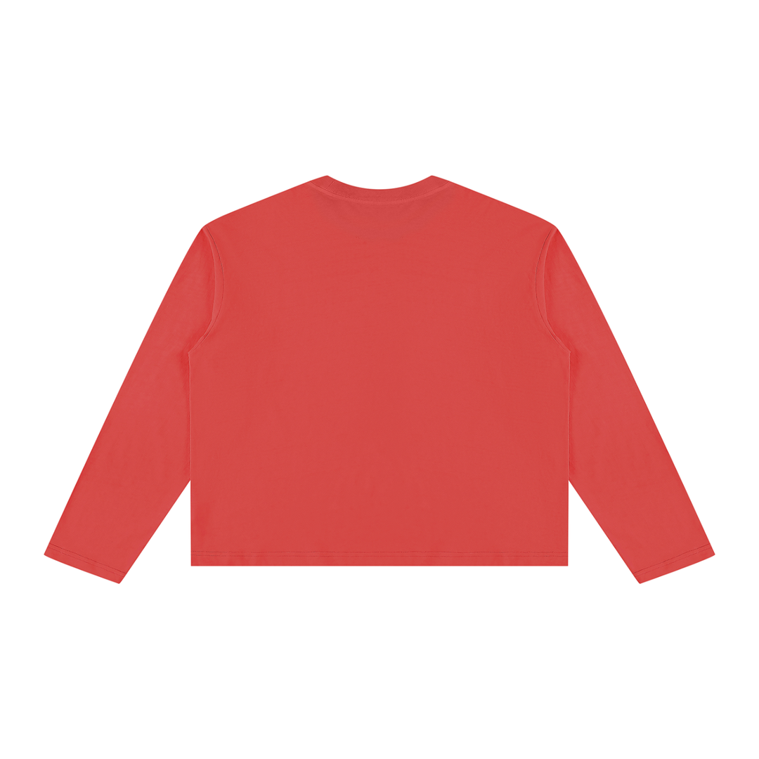 women t shirt Vintage Wash Long Sleeve Boxy T-Shirt
