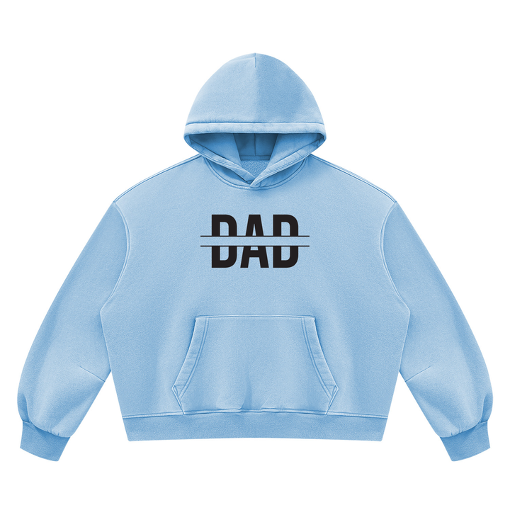 DAD LOVER Unisex Vintage Wash Boxy Fleece Hoodie