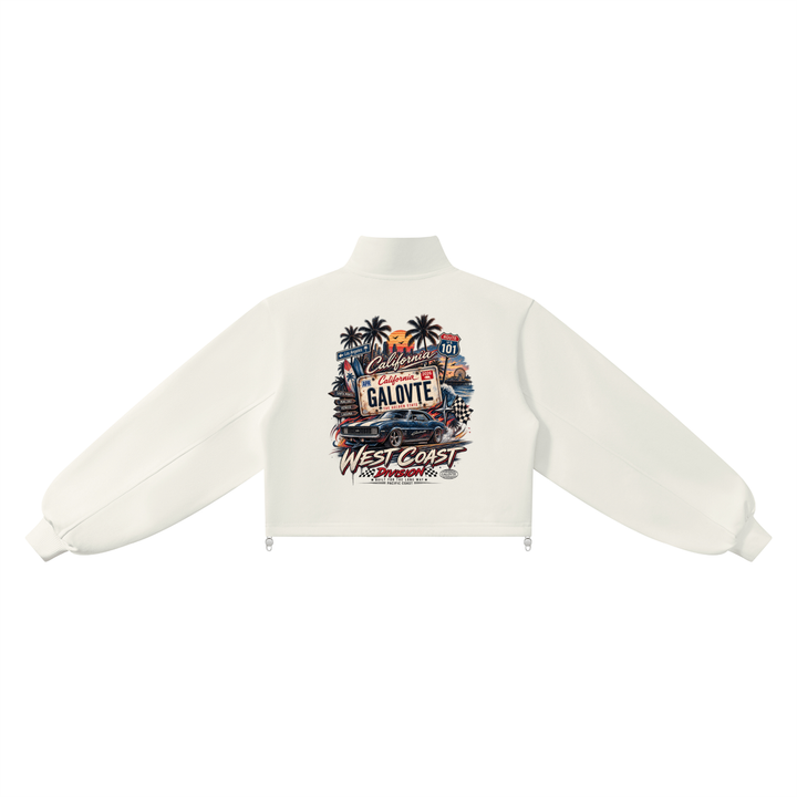 Women’s  hoddies Mock-Neck Quarter-Zip Sweatshirt