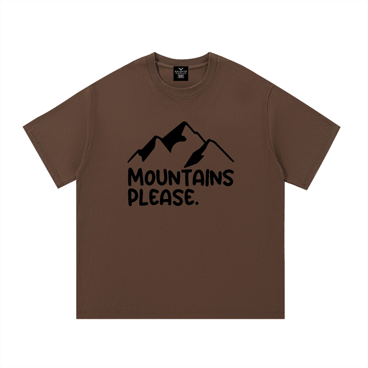 hiking lover Mountains Please Minimal Line Mountain Tee