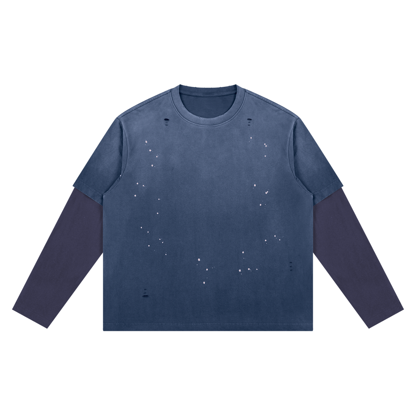 men brand Unisex Vintage Wash Distressed Layer T-Shirt