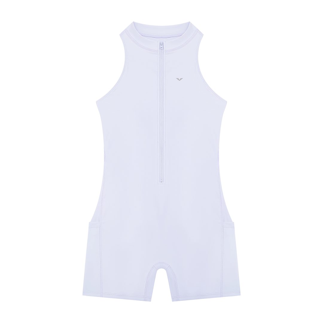 Women’s gym wear Quarter-Zip Yoga Romper