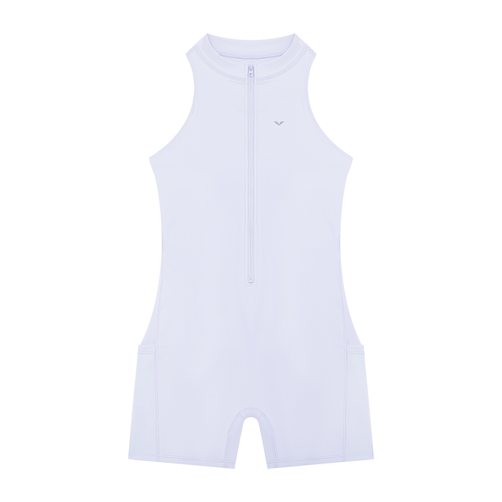 Women’s gym wear Quarter-Zip Yoga Romper