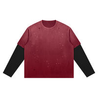 Dark Red with Black