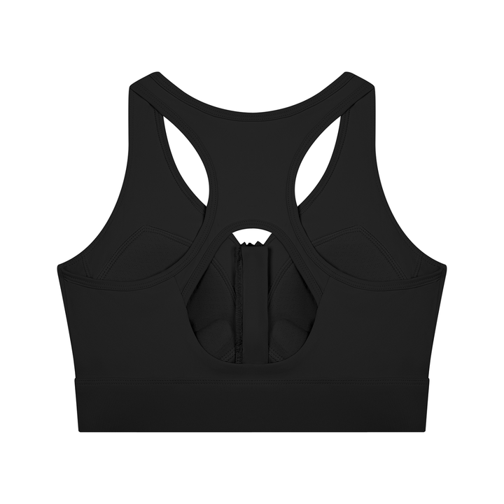 Women’s  gym wear Cropped Zip Yoga Sports Bra
