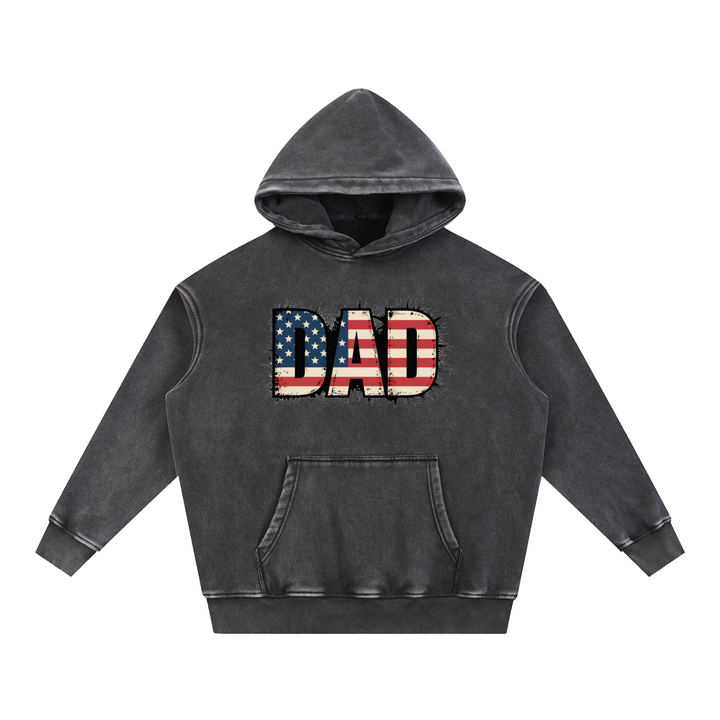 DAD LOVER UNISEX Snow Wash Fleece Oversize Hoodie