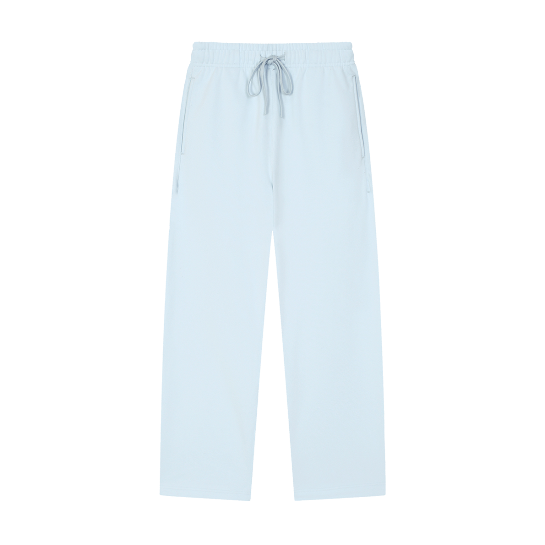 WOMEN PENT Solid Color Straight-Leg Sweatpants