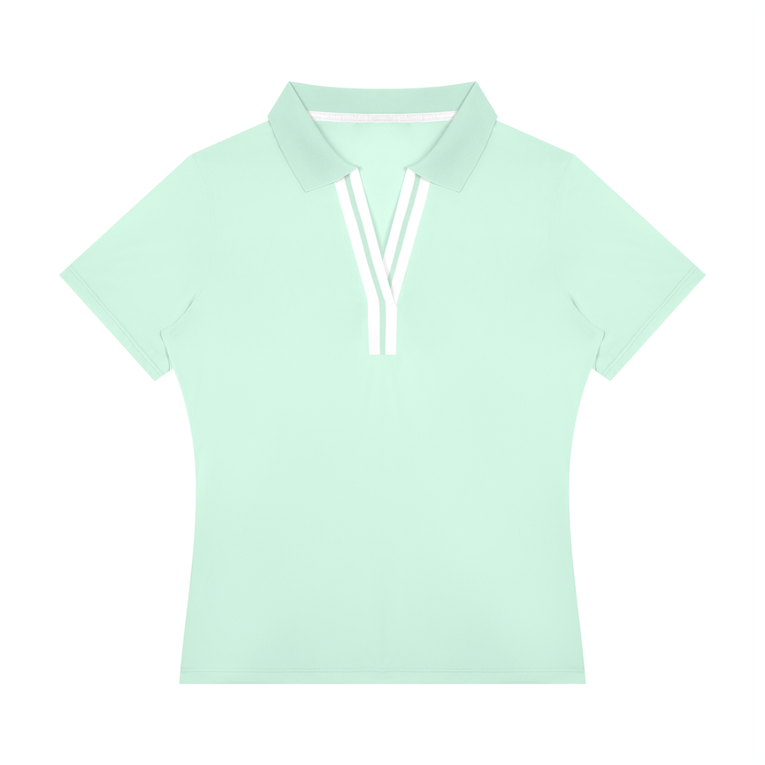 Women’s gym wear Color Block Polo Shirt