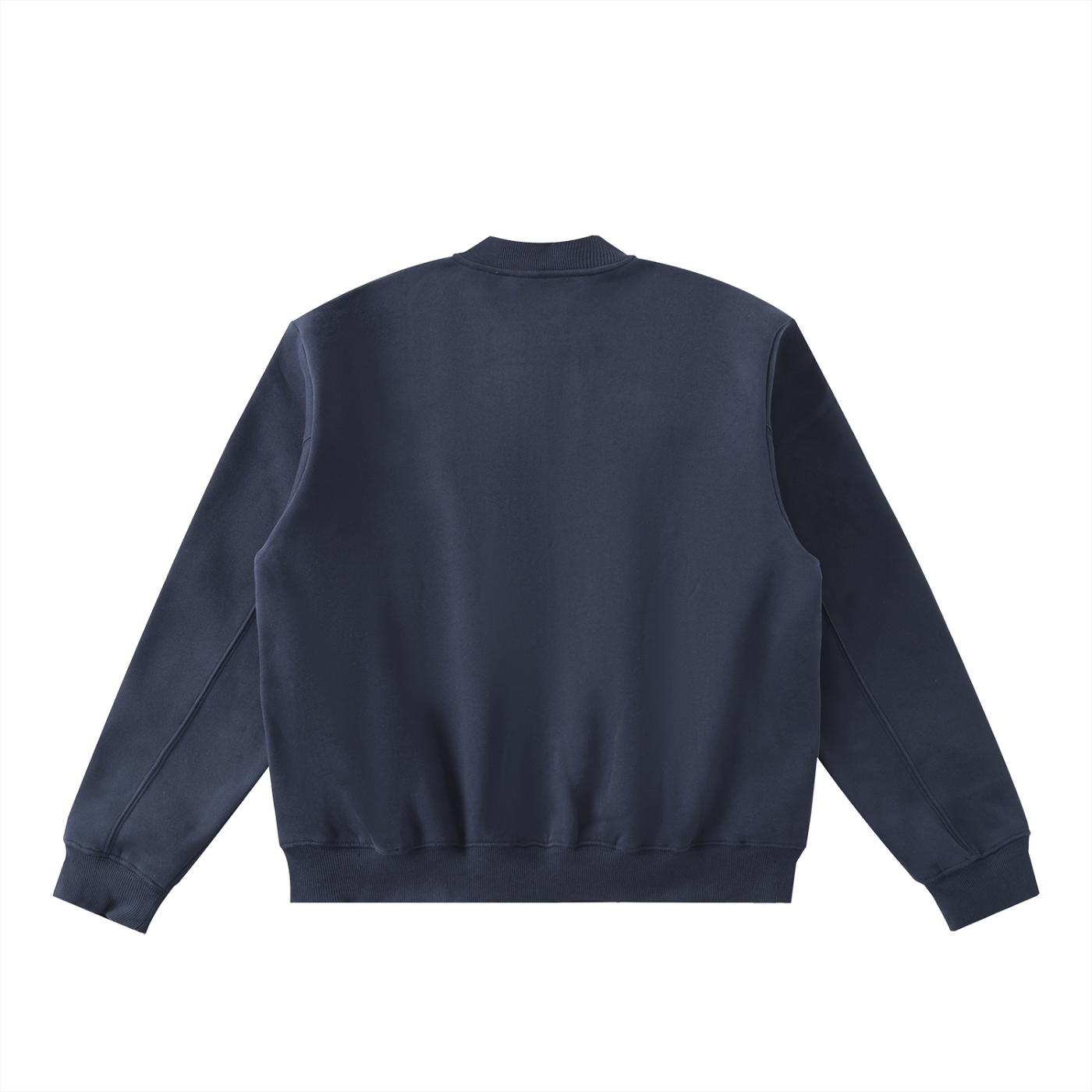 men brand Essential Zip-Up Fleeced Varsity Jacket