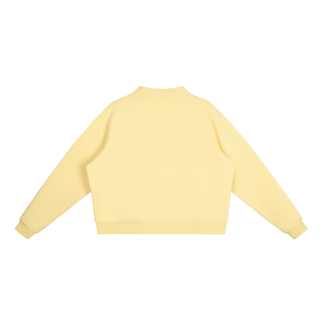 WOMEN GRAPHIC Essential Fleece Mock-Neck Crew Sweatshirt