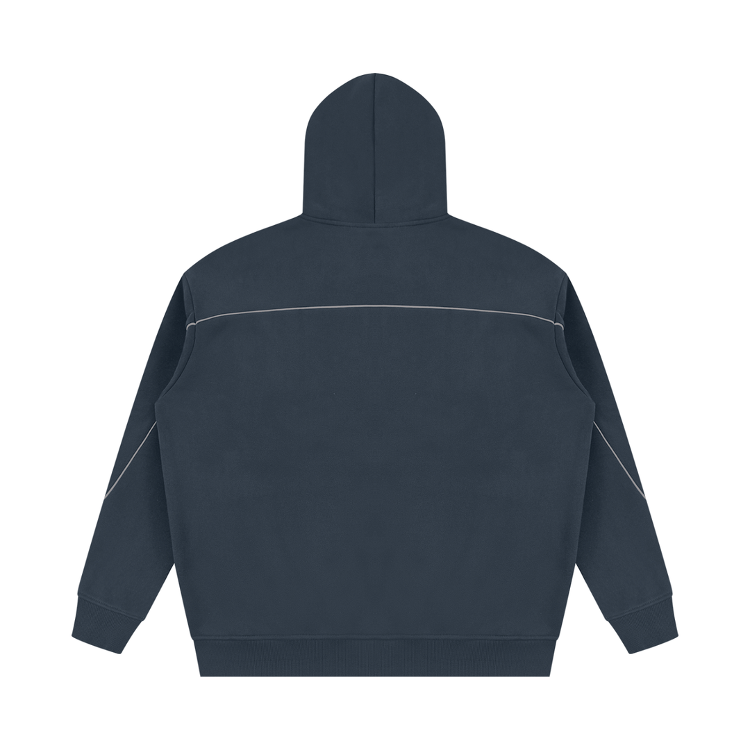 women hoddies Oversized Piping Fleece Hoodie