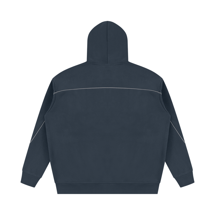 women hoddies Oversized Piping Fleece Hoodie
