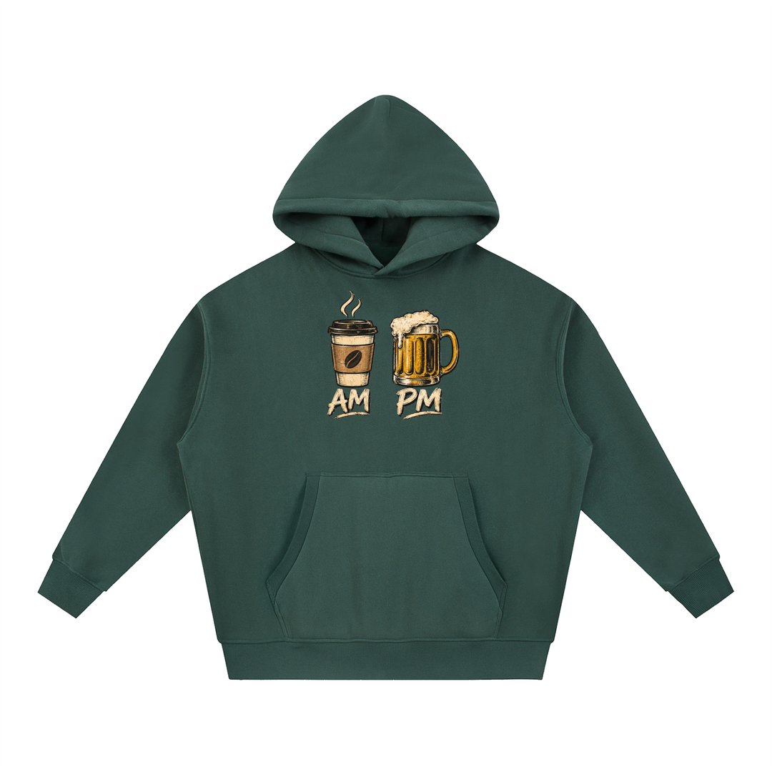 men graphic Essential Oversized Boxy Fit Fleece Hoodie