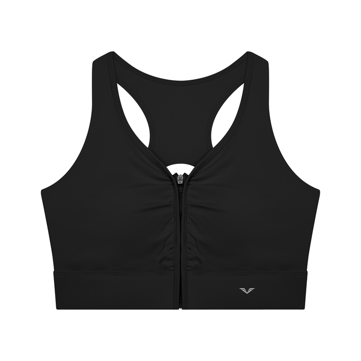 Women’s  gym wear Cropped Zip Yoga Sports Bra