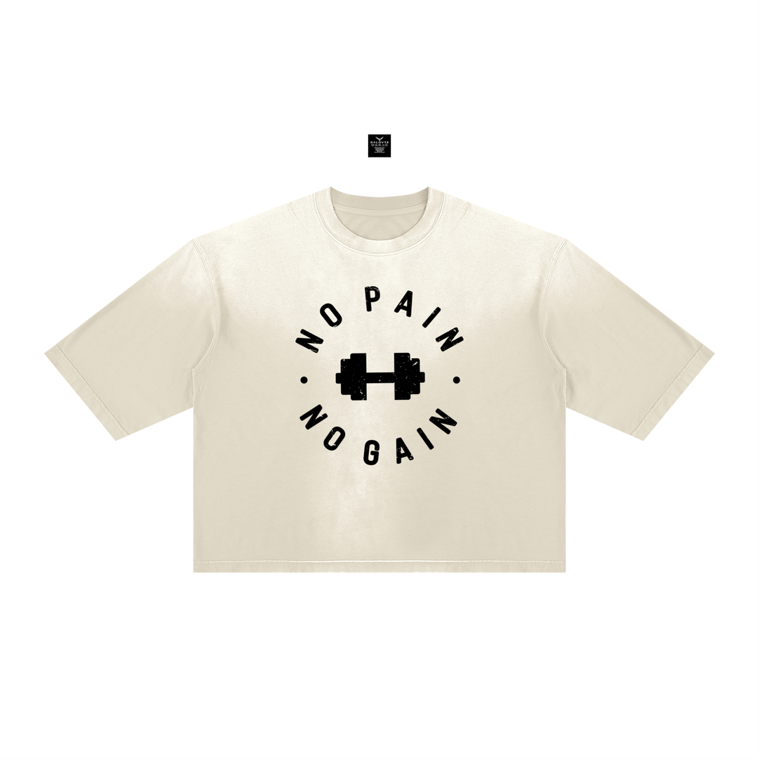 WOMEN GYM WEAR Vintage Wash Sunfade Boxy T-Shirt