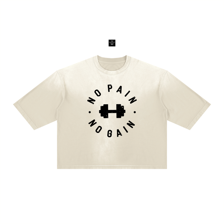 WOMEN GYM WEAR Vintage Wash Sunfade Boxy T-Shirt