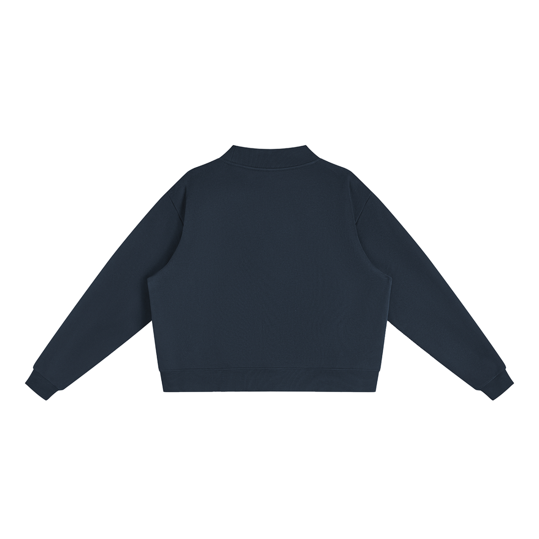 WOMEN GRAPHICS Essential Fleece Mock-Neck Crew Sweatshirt