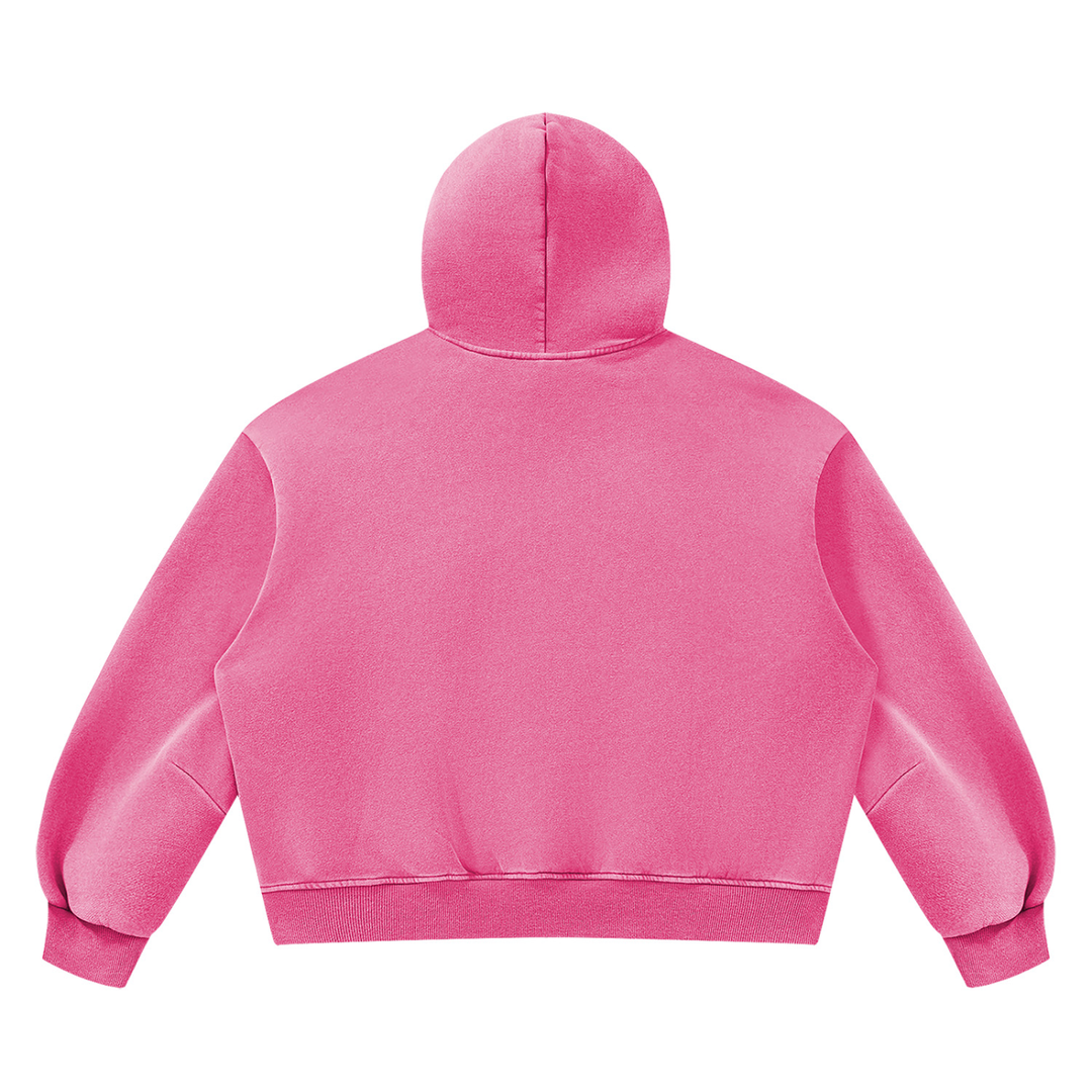 WOMEN HODDIES Vintage Wash Boxy Fleece Hoodie