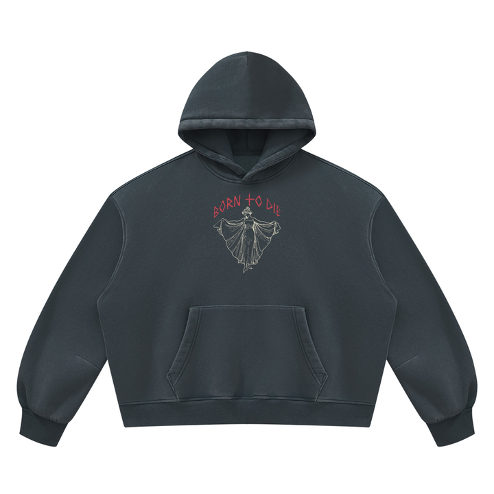 WOMEN GRAPHIC  Vintage Wash Boxy Fleece Hoodie