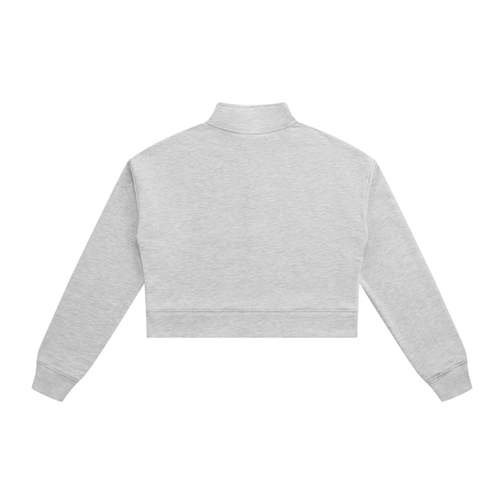 Women hoddies Crop Quarter-Zip Sweatshirt
