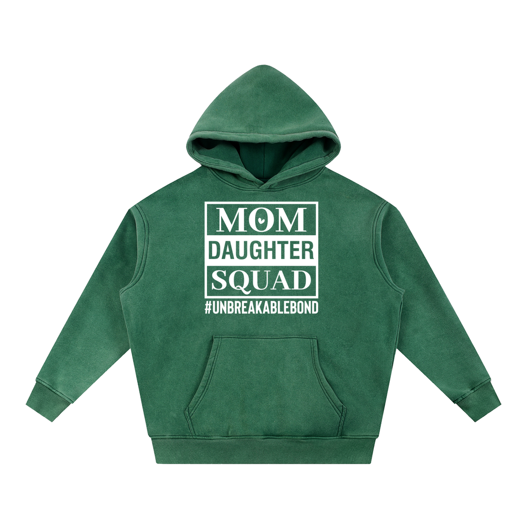 MOM LOVER Snow Wash Fleece Oversize Hoodie